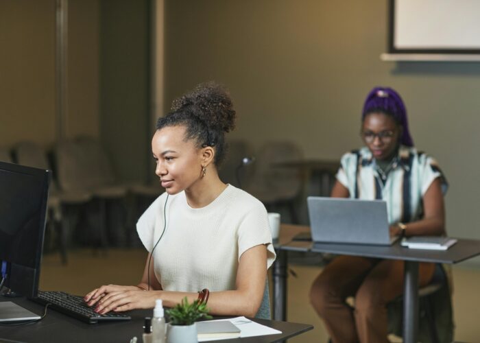 Woman working in office