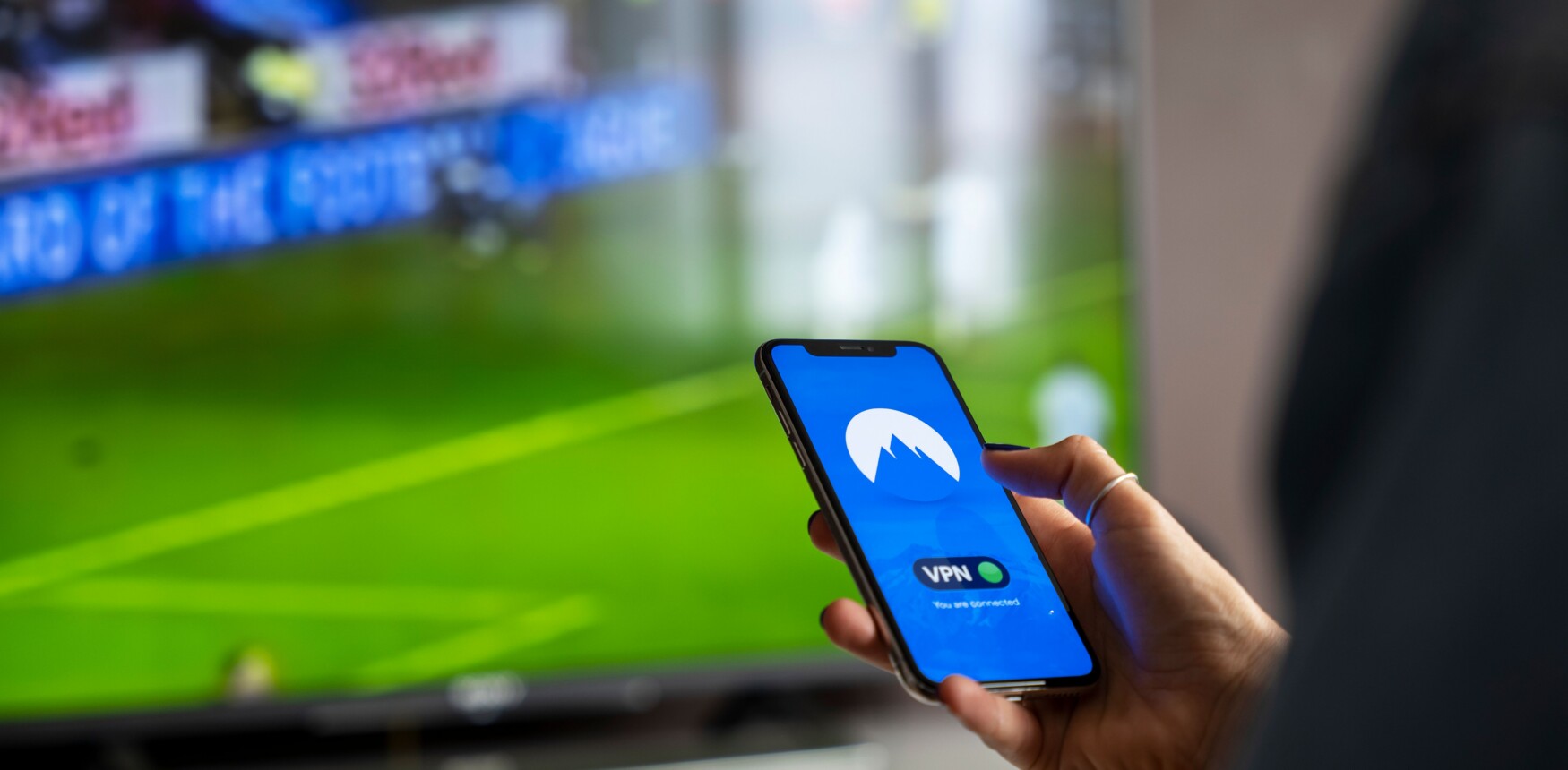 VPN being used to watch a football match.
